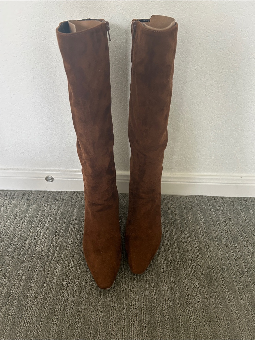 Mix No. 6 Tall Suede Over-the-Knee Boots in Chestnut